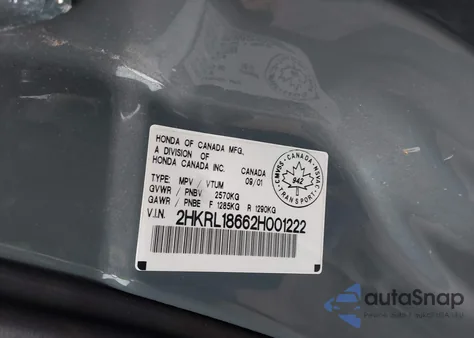 2002 Honda Odyssey Ex from USA, damaged, VIN 2HKRL18662H001222